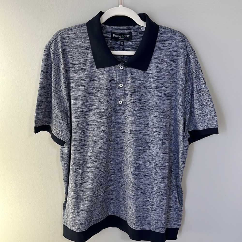 NWT Paisley & Gray Men's Slim Fit Polo Shirt